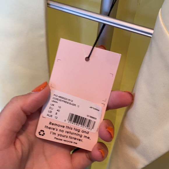 NEW Misguided Yellow Lemon Coord Boyfriend Blazer Size US8 - Picture 4 of 5